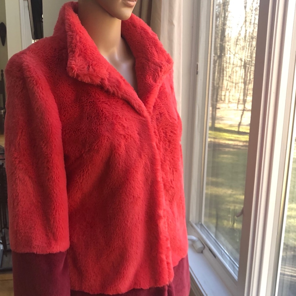 Trina Turk Blanche Color-block Faux Fur Coat